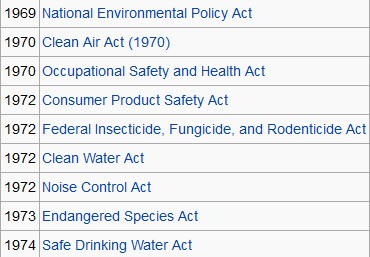 Env policy laws US 'the beginning' of env era .jpg